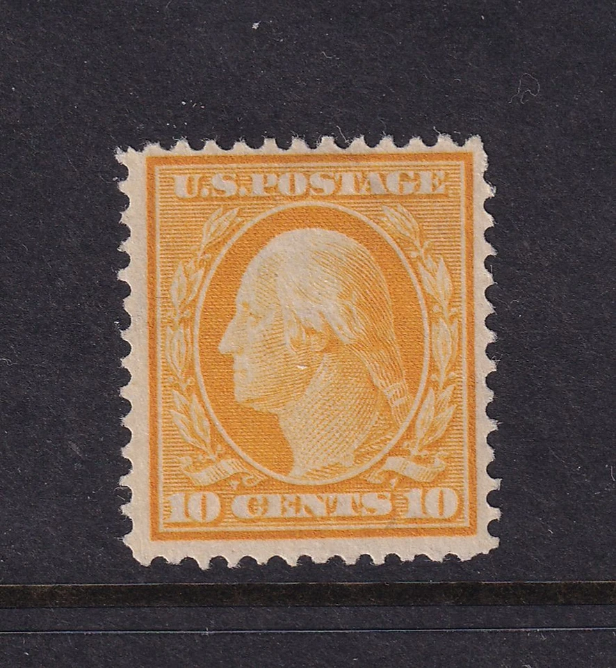 1909 Washington 10c yellow Sc 338 MHR OG single stamp CV $75 (EK - Image 1 of 1
