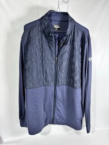Chaqueta de plumón recto para hombre XL azul Puffer Performance cremallera completa golf Scranton CC - Imagen 1 de 7