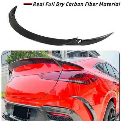 Tapa de alerón trasero de carbono real para Benz W167 GLE450 GLE63 53 AMG cupé Foto 1 de 4