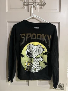 Sudadera Peanuts Snoopy Spooky Halloween Negra Cuello Redondo Talla Mediana Halloween - Imagen 1 de 4