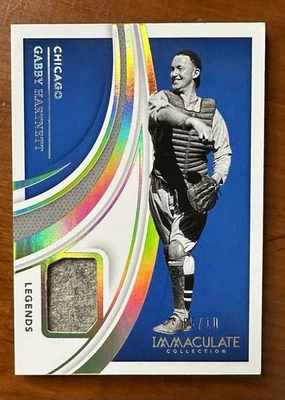 2021 Immaculate Collection Gold Legend /10 Game Used Material GABBY HARTNETT - Image 1 of 2