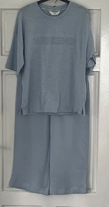 M&S BODY PURE COTTON Grey Mix) WEEKEND PYJAMA SET - Picture 1 of 7