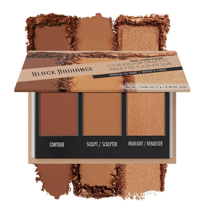 Paleta de contorno Black Radiance True Complexion, mediana a oscura, 0,38 onzas Foto 1 de 4