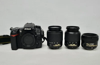 Nikon D D7000 16.2 MP Digital SLR Camera 3 Lenses 55-200 18-55 50mm - Image 1 of 4