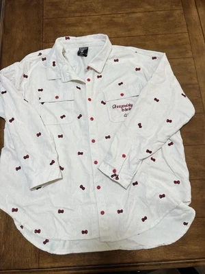 Chaqueta Hello Kitty Para Mujer 3XL Botones Pana Chaqueta Camisa Lazos Bolsillos Foto 1 de 4