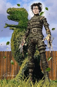 FAME: Johnny Depp Greg Horn Art "Happy Edward Scissorhands" Virgin Cover #/75 - Picture 1 of 1