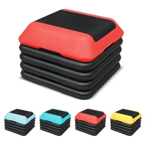 16"x16" Exercise Step Platform with 4 Risers, Adjustable Height 4"-6"-8"-10"-... - Picture 1 of 7