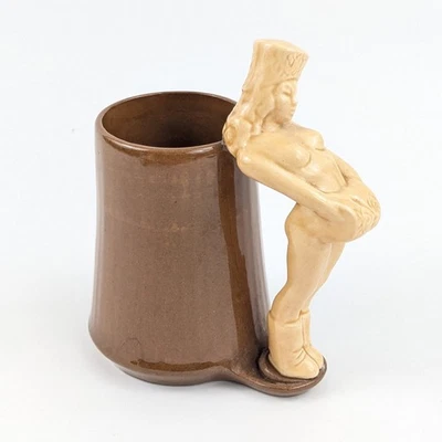 Vintage 1950'S RIDDEL Pottery Mug Russian Girl Pin-Up Nude - Image 1 of 4