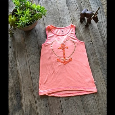 Girl's Sequin Accented Anchor Tank - Image 1 of 3