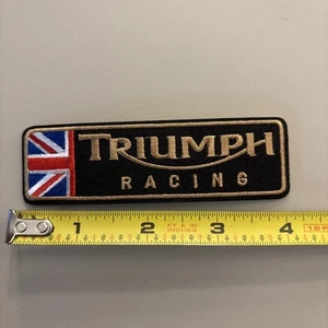 Triumph Racing (Embroidered Iron on patch) Racing / Motorcycle / Bike - Picture 1 of 2
