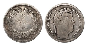 FRANCIA Louis-Philippe 2 Francs 1832 W Lille - Argento Silver - Picture 1 of 1