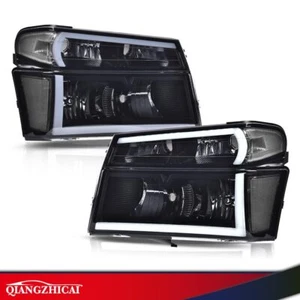 4X Fit For 2004-2012 Chevy Colorado GMC Canyon LED Tube Headlights Lamps Black - Picture 1 of 12