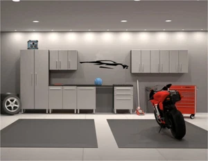 C8 Corvette Silhouette Garage Wall Art Decals - Picture 1 of 1