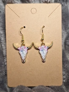 Rustikale Kuh Ohrring Paar - Bild 1 von 1
