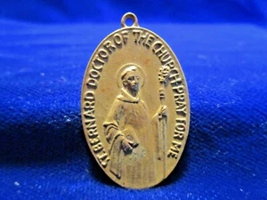 San Bernardo Doctor de la Iglesia Medalla San Antonio Latón - Imagen 1 de 2