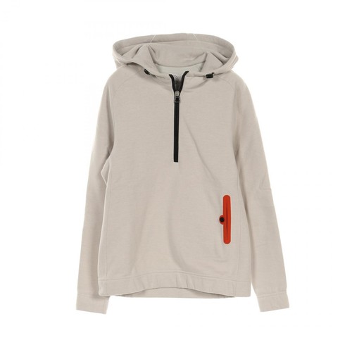 HERMÈS Felpa con cappuccio HERMES Fit taglia S mezza zip cotone beige arancione beige usata