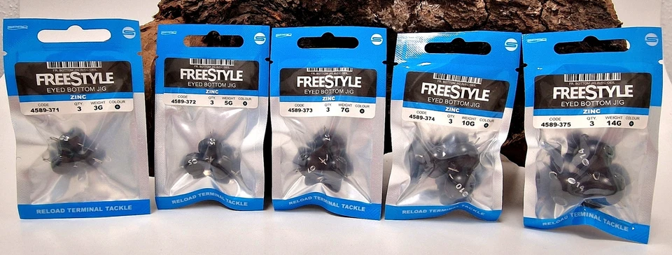 Spro Freestyle Eyed Bottom Jigs Black 3g 5g 7g 10g 14g Zinc Zink DA SALE - Image 1 of 1