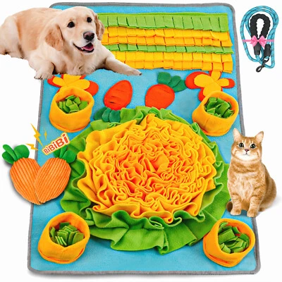 32"Large Dog Interactive Snuffle Mat Pet Slow Feeder Mat w/2 Carrot Toy - Image 1 of 4