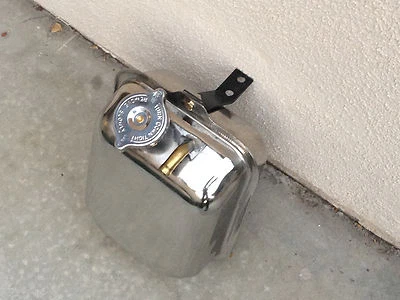 Fiat Bertone X1/9 19 Stainless Steel Expansion Tank Rare Polished radiator  - Image 1 of 4