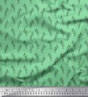Soimoi Green Cotton Poplin Fabric Seal Leaves Decor Fabric Printed-u3r
