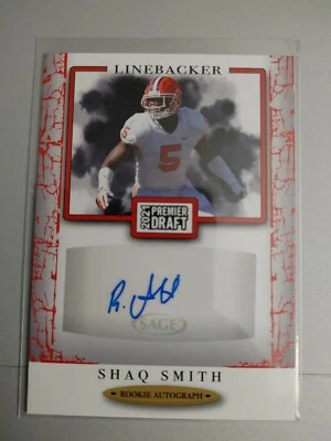 2021 Sage Premier Draft Maryland rookie Shaq Smith autograph - Image 1 of 2