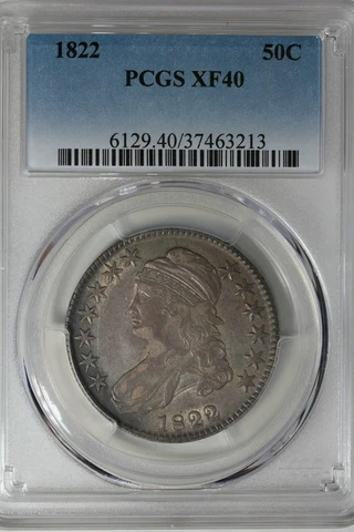 1822   PCGS XF40  1800's Capped Bust Half Dollar, Bust Cover