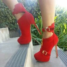 Red Zip Ankle Boots for Women