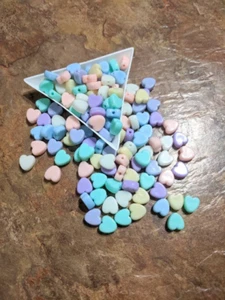 Pastel beads- heart- kawaii shaker - candy beads - acrylic beads - plastic charm - Picture 1 of 1