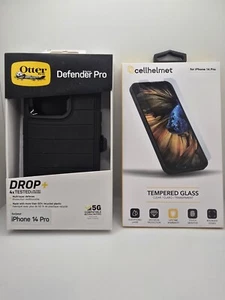 🖤 OtterBox Defender Pro + Screen Protector for iPhone 14 Pro 🔥 - Picture 1 of 7