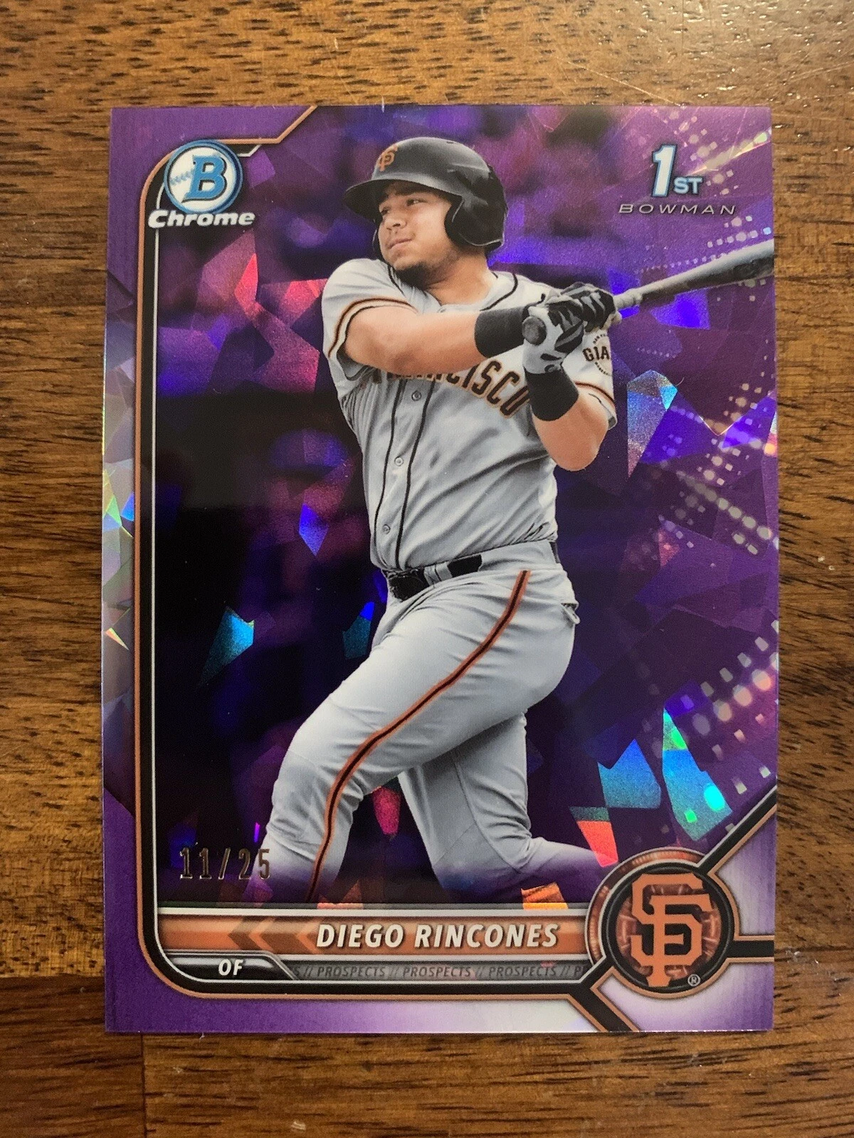 2022 Bowman Baseball Sapphire Diego Rincones 1st Purple /25 Giants