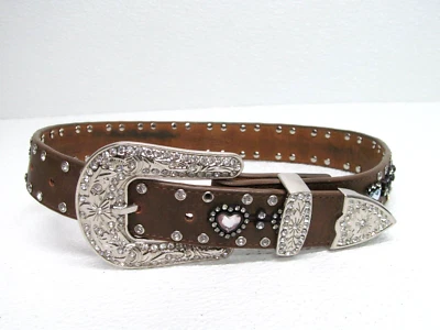 Cinturón Corazones Joyas Nocona Multicolor Estrás Talla Niñas 22 Foto 1 de 4