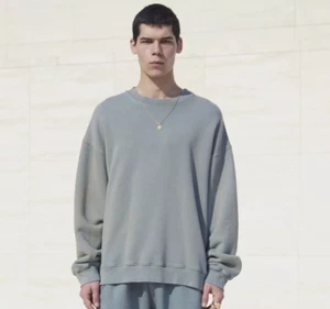 NEW Yeezy Season 6 Oversized Washed Sweatshirt Jumper Glacier Green XL Men’s - Picture 1 of 6