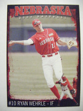 RYAN WEHRLE RARE RC 2006 NEBRASKA CORNHUSKERS baseball card LINCOLN NE YANKEES