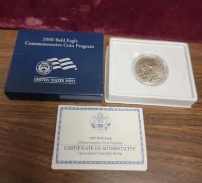 2008 S Bald Eagle Commemorative Unc. Half Dollar  - Image 1 of 3