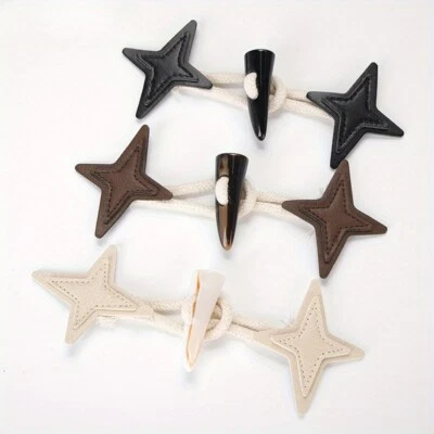 3 Sets PU Leather Sew-on Toggles Closures Sew-on Resin Horn Buttons Sewing - Image 1 of 4