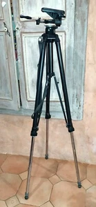 Manfrotto trépied model 058 occasion état correct pro - Imagen 1 de 11