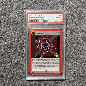 Metazoo Powerup Red PSA 10 Gem Mint Cryptid Nation 1st Edition Full Holo - Picture 1 of 6