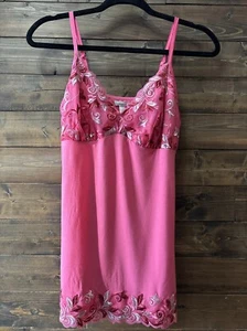 Soma Short Sexy nightgown womens pink red lace babydoll chemise Melon Pink Small - Picture 1 of 7