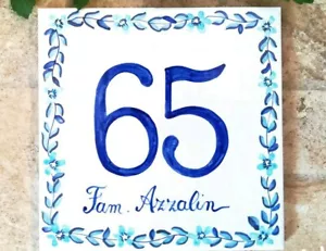 Civic numbers ceramic tile f.to 15x15 cm. 10x10cm 20x20cm high definition - Picture 1 of 1