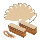 50 PCS Wood Blank Bookmarks Unfinished Wooden Book Marks Hanging Tag with5901