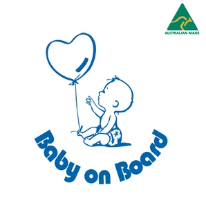Baby On Board Warning Vinyl Decal Sticker 15 cm x 17 cm - Picture 1 of 16
