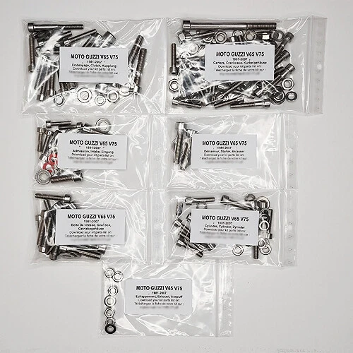 MOTO GUZZI V75 750 1985-1989 Kit viti brugola inox motore 750 Foto 1 de 1