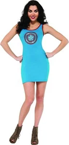 Captain America Rhinestone Mini Dress - Rubie's, Marvel, Woman's Small, Cosplay - Picture 1 of 2