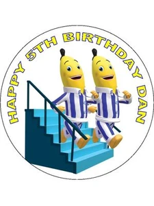 7.5 BANANAS IN PYJAMAS EDIBLE ICING SHEET BIRTHDAY CAKE TOPPER - Picture 1 of 1