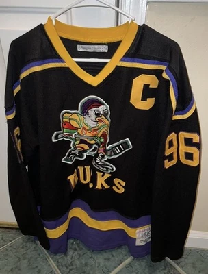 Camiseta deportiva de hockey Charlie Conway Mighty Ducks #96 Headgear Classics auténtica XL Foto 1 de 2