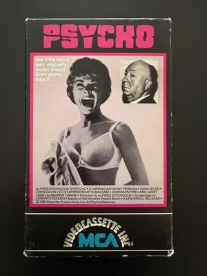 Psycho Beta Betamax Videocassette Anthiny Perkins Horror MCA 1960 - Image 1 of 4