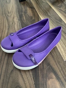Crocs “crocband” Purple Ballet Shoes Size Uk 4 Excellent Condition - Picture 1 of 6