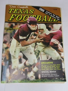 Vintage Dave Campbell's Texas Football 1968 Magazine Texas Colleges - Picture 1 of 8