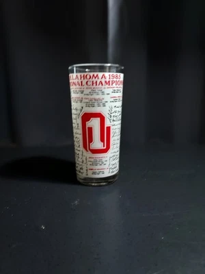 Oklahoma Sooners 1985 Campeones Nacionales ¡vidrio coleccionable con firmas de equipo! Foto 1 de 3