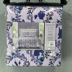 Vera Bradley Disney Belle Floral Cameos Twin Bed Spread Quilt Set Blanket - Picture 1 of 3